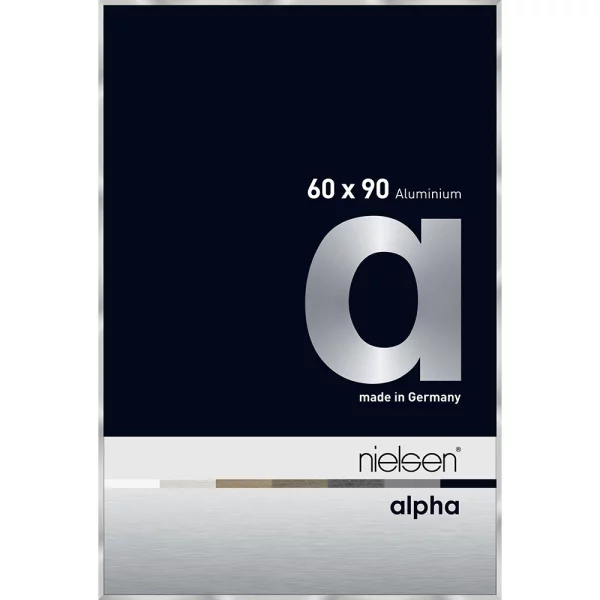 Cadre en aluminium Alpha 60x90 cm | argent | verre standard (2 mm)
