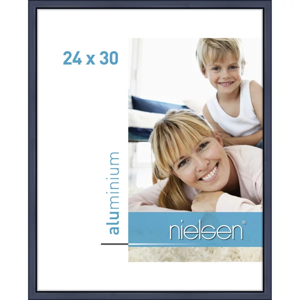 Alu Bilderrahmen Classic 24x30 cm | Blu | Normalglas (2 mm)