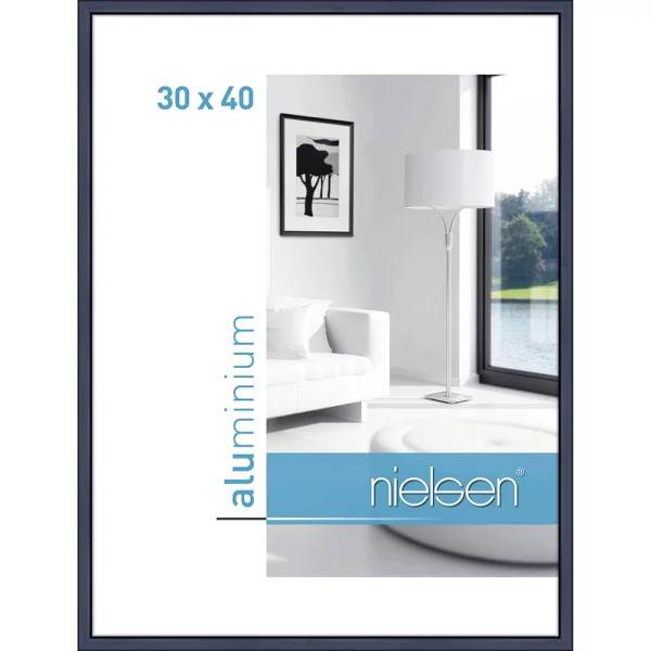 Alu-Bilderrahmen Classic 30x40 cm | Blu | Normalglas (2 mm)