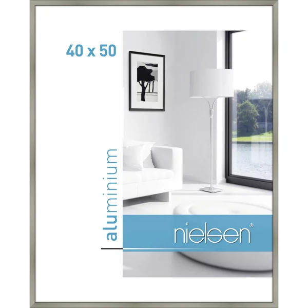 Alu-Bilderrahmen Classic 40x50 cm | Champagner | Normalglas (2 mm)