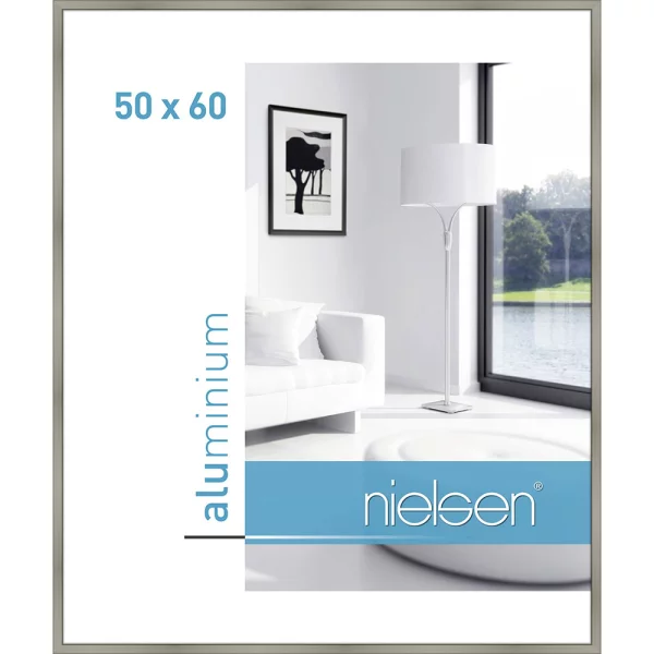 Alu Bilderrahmen Classic 50x60 cm | Champagner | Normalglas (2 mm)