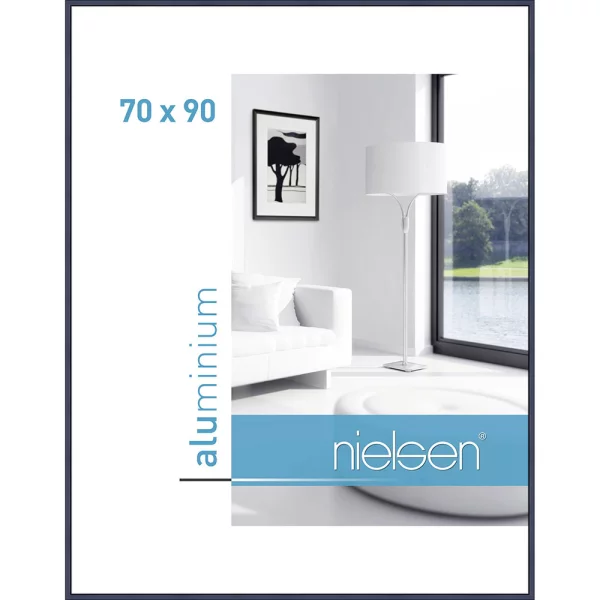 Alu-Bilderrahmen Classic 70x90 cm | Blu | Normalglas (2 mm)