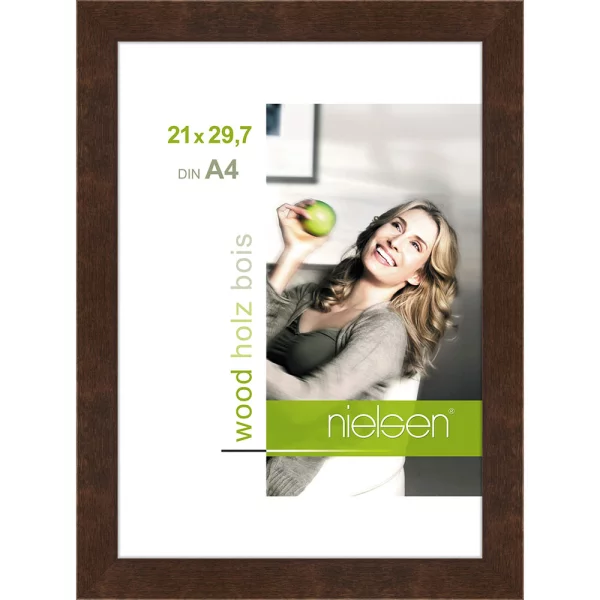 Cadre en bois Essential 21x29,7 cm (A4) | palissandre | verre standard (2 mm)