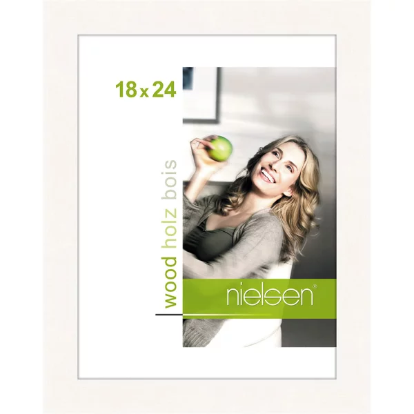 Cadre en bois Essential 18x24 cm | blanc | verre standard (2 mm)