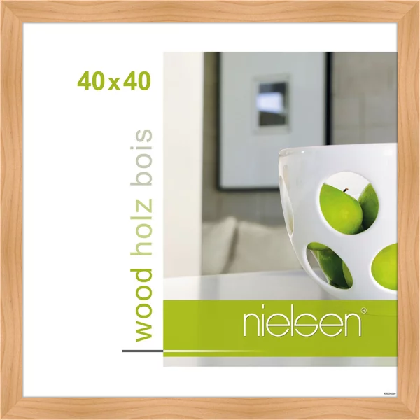 Holz-Bilderrahmen Essential 40x40 cm | Birke | Normalglas (2 mm)