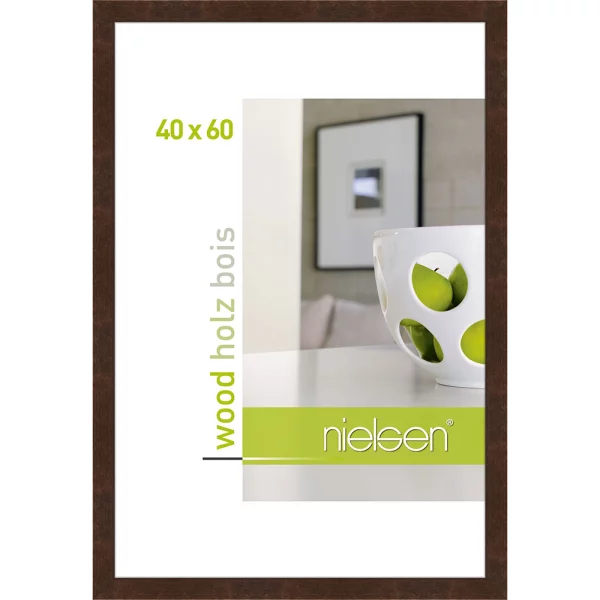 Cadre en bois Essential 40x60 cm | palissandre | verre standard (2 mm)