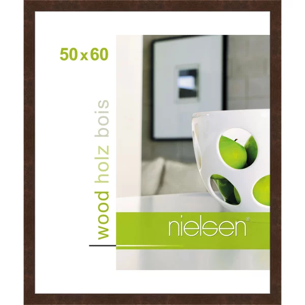 Holz Bilderrahmen Essential 50x60 cm | Palisander | Normalglas (2 mm)