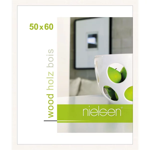 Cadre en bois Essential 50x60 cm | blanc | verre standard (2 mm)
