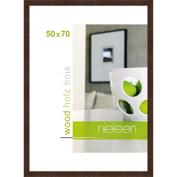 Cadre en bois Essential 50x70 cm | palissandre | verre standard (2 mm)