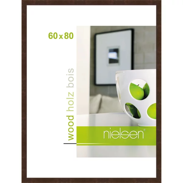 Cadre en bois Essential 60x80 cm | palissandre | verre standard (2 mm)