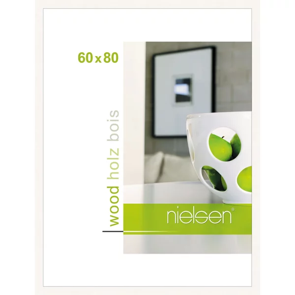 Cadre en bois Essential 60x80 cm | blanc | verre standard (2 mm)