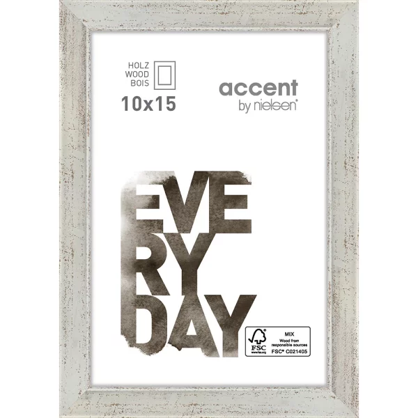 Cadre en bois Zoom 10x15 cm | argent | verre standard (2 mm)