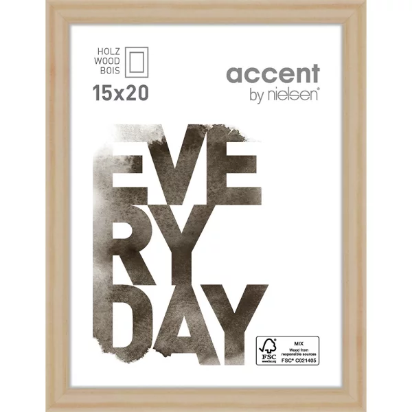 Cadre en bois Zoom 15x20 cm | naturel | verre standard (2 mm)