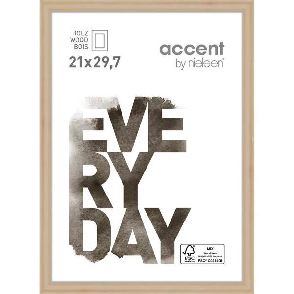 Cadre en bois Zoom 21x29,7 cm (A4) | naturel | verre standard (2 mm)