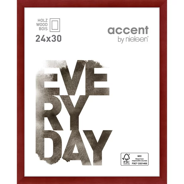 Cadre en bois Zoom 24x30 cm | rouge | verre standard (2 mm)