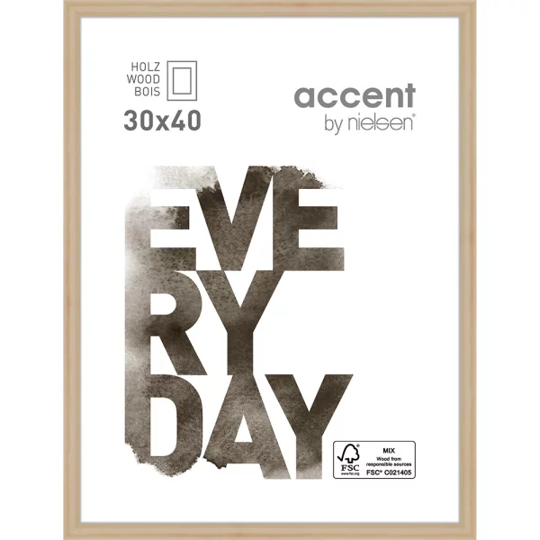 Cadre en bois Zoom 30x40 cm | naturel | verre standard (2 mm)