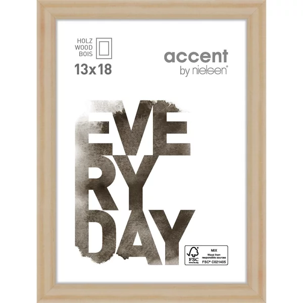 Cadre en bois Zoom 13x18 cm | naturel | verre standard (2 mm)