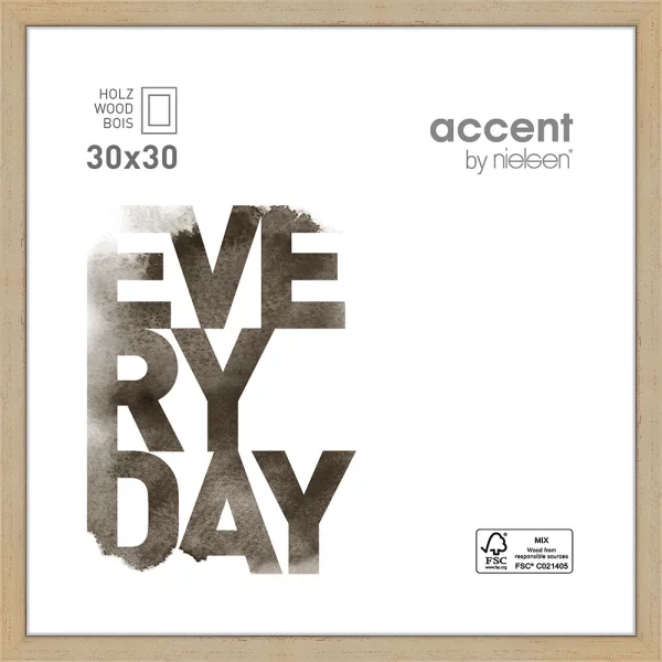 Cadre en bois Zoom 30x30 cm | or | verre standard (2 mm)
