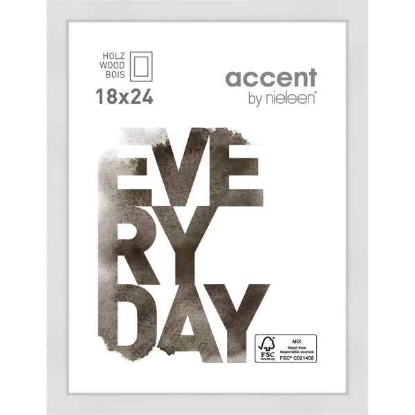 Cadre en bois Zoom 18x24 cm | blanc | verre standard (2 mm)
