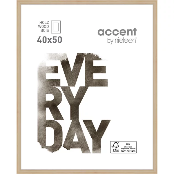 Cadre en bois Zoom 40x50 cm | naturel | verre standard (2 mm)