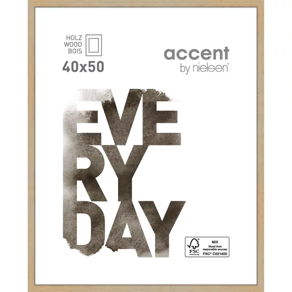 Cadre en bois Zoom 40x50 cm | or | verre standard (2 mm)