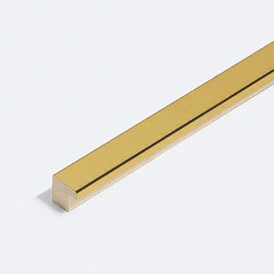 Holz Bilderrahmen Matrix 20x20 42x59,4 cm (A2) | Gold | Normalglas (2 mm)