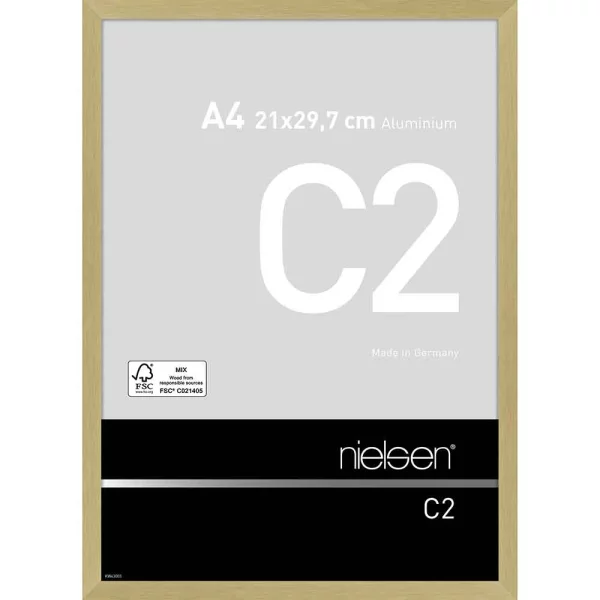 Cadre en aluminium C2 21x29,7 cm (A4) | structure or mat | verre standard (2 mm)