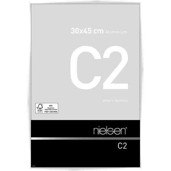 Cadre en aluminium C2 30x45 cm | blanc brillant | verre standard (2 mm)
