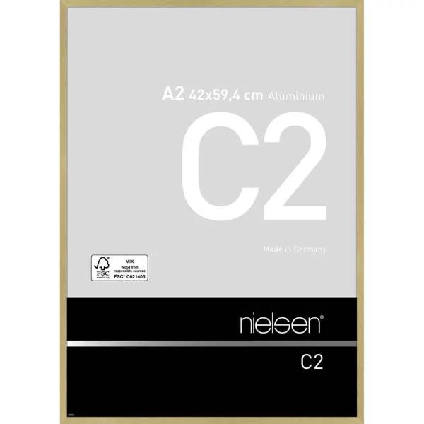Cadre en aluminium C2 42x59,4 cm (A2) | structure or mat | verre standard (2 mm)