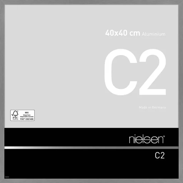 Cadre en aluminium C2 40x40 cm | structure gris mat | verre standard (2 mm)