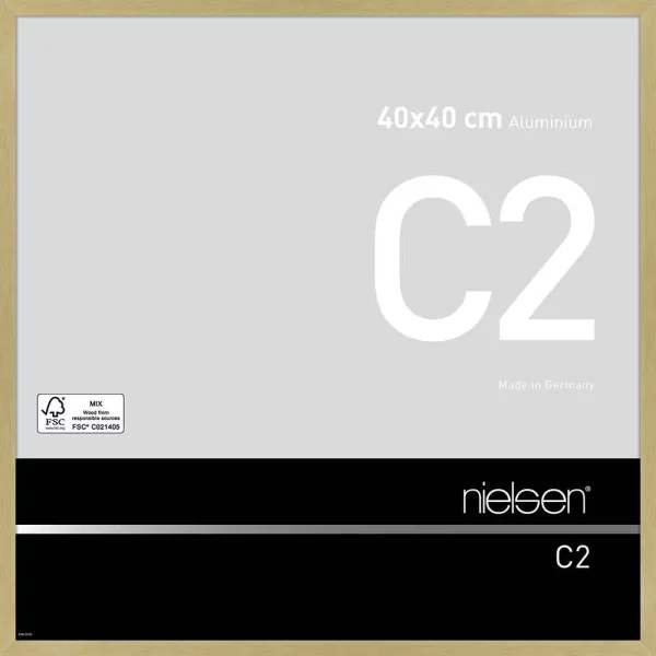Cadre en aluminium C2 40x40 cm | structure or mat | verre standard (2 mm)