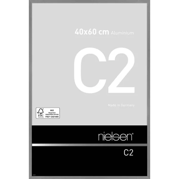Cadre en aluminium C2 40x60 cm | structure gris mat | verre standard (2 mm)