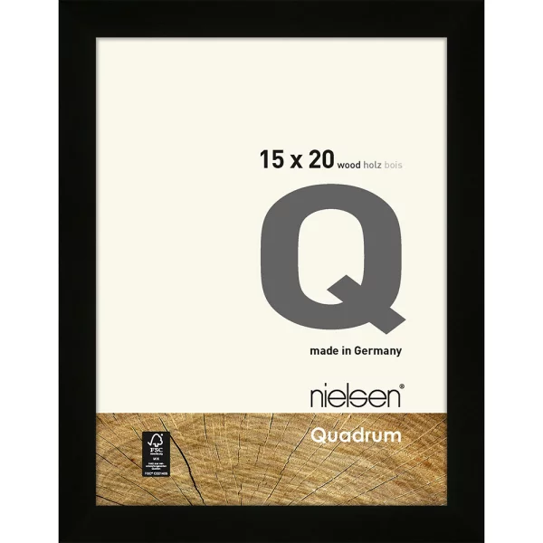 Cadre photo Quadrum 15x20 cm | noir | verre standard (2 mm)