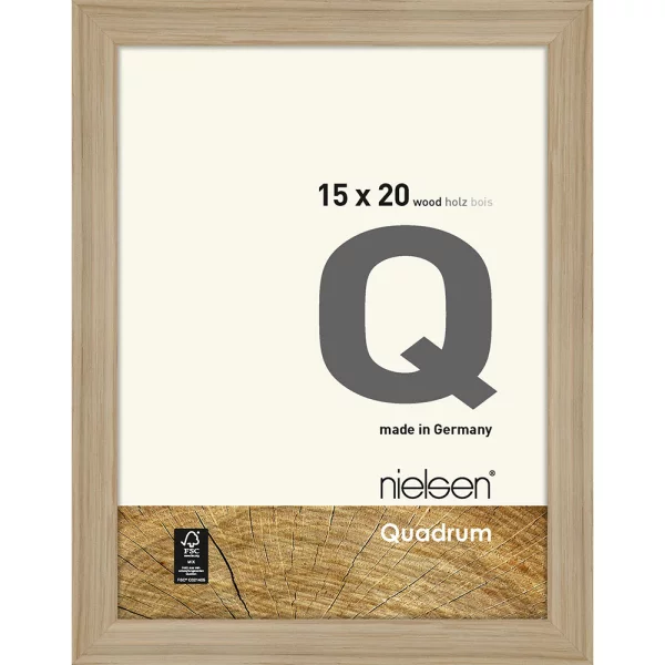 Cadre photo Quadrum 15x20 cm | chêne naturel | verre standard (2 mm)