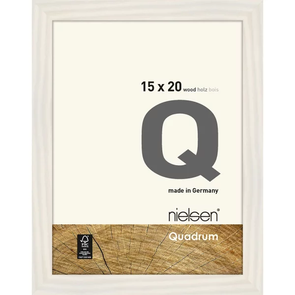 Fotorahmen Quadrum 15x20 cm | Weiß deckend | Normalglas (2 mm)