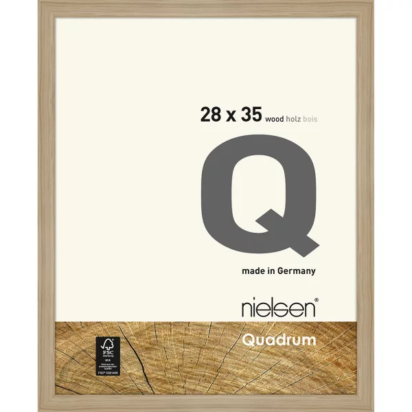Cadre en bois Quadrum 28x35 cm | chêne naturel | verre standard (2 mm)