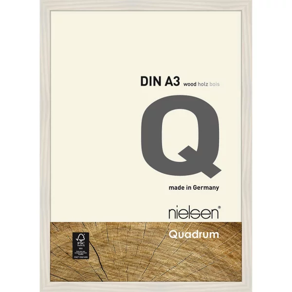 Cadre en bois Quadrum 29,7x42 cm (A3) | blanc | verre standard (2 mm)