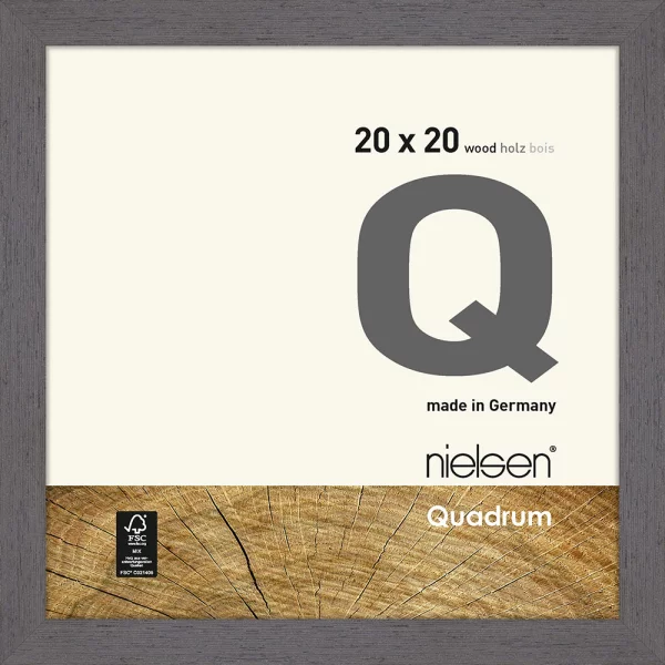 Cadre photo Quadrum 20x20 cm | gris | verre standard (2 mm)