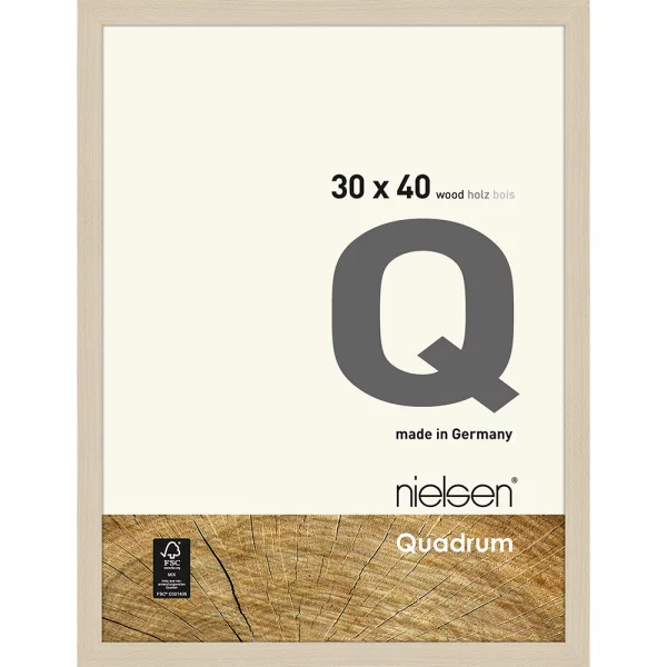 Cadre en bois Quadrum 30x40 cm | érable | verre standard (2 mm)