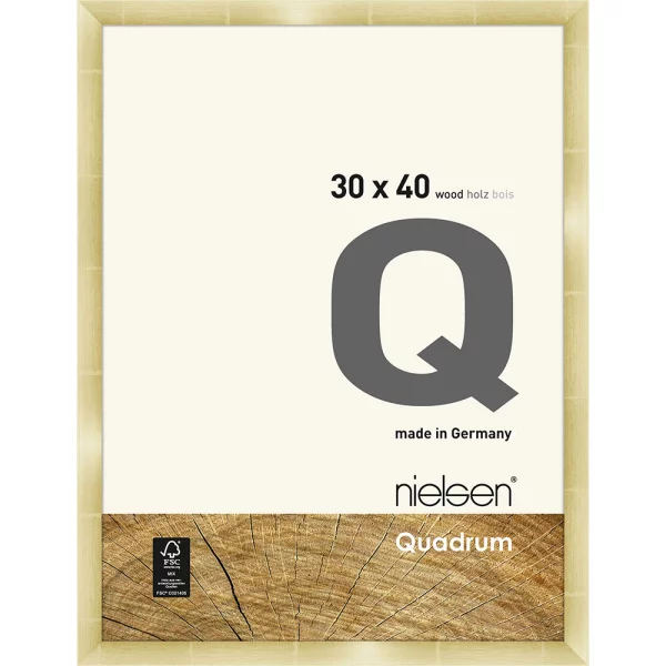 Cadre en bois Quadrum 30x40 cm | or | verre standard (2 mm)