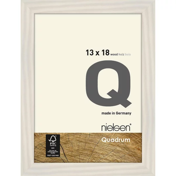 Cadre photo Quadrum 13x18 cm | blanc | verre standard (2 mm)