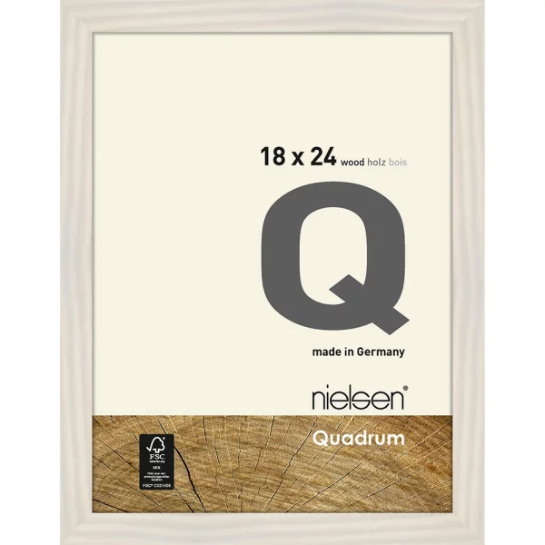 Cadre photo Quadrum 18x24 cm | blanc | verre standard (2 mm)