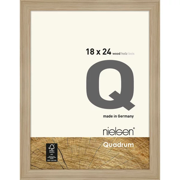 Cadre photo Quadrum 18x24 cm | chêne naturel | verre standard (2 mm)