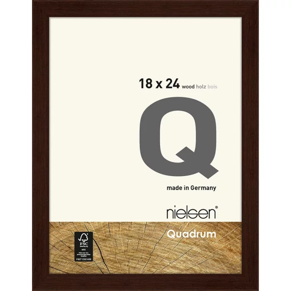 Cadre photo Quadrum 18x24 cm | wengé | verre standard (2 mm)