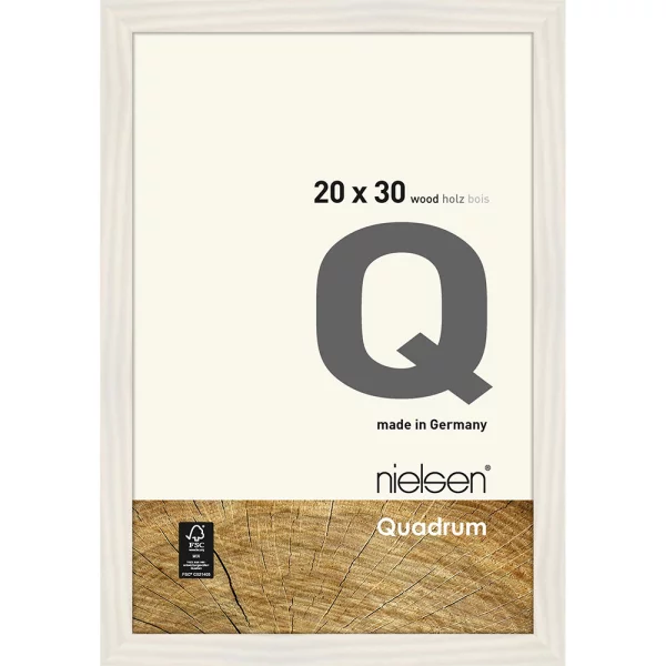 Fotorahmen Quadrum 20x30 cm | Weiß deckend | Normalglas (2 mm)