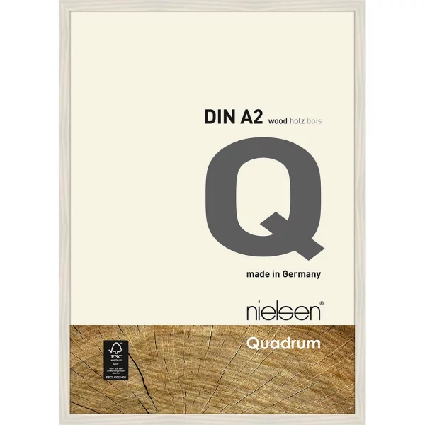 Cadre en bois Quadrum 42x59,4 cm (A2) | blanc | verre standard (2 mm)