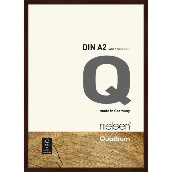 Cadre en bois Quadrum 42x59,4 cm (A2) | wengé | verre standard (2 mm)