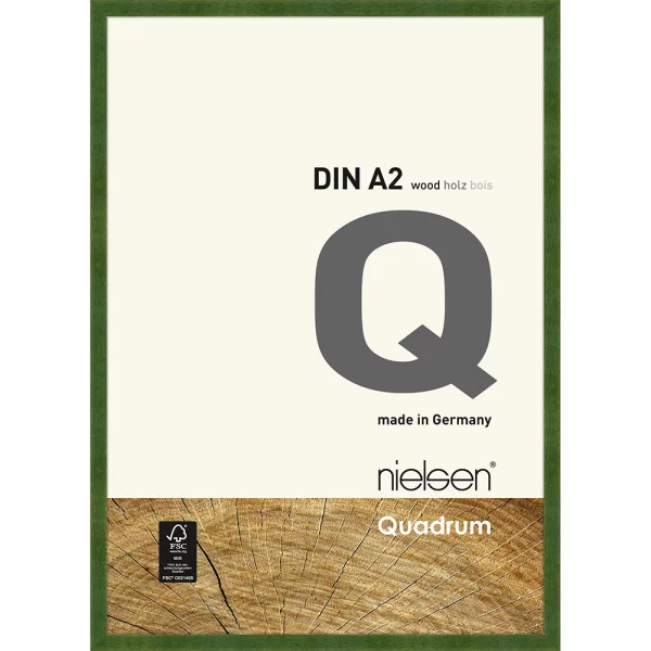 Cadre en bois Quadrum 42x59,4 cm (A2) | vert | verre standard (2 mm)