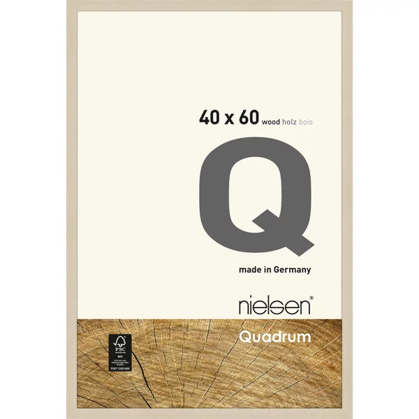 Cadre en bois Quadrum 40x60 cm | érable | verre standard (2 mm)