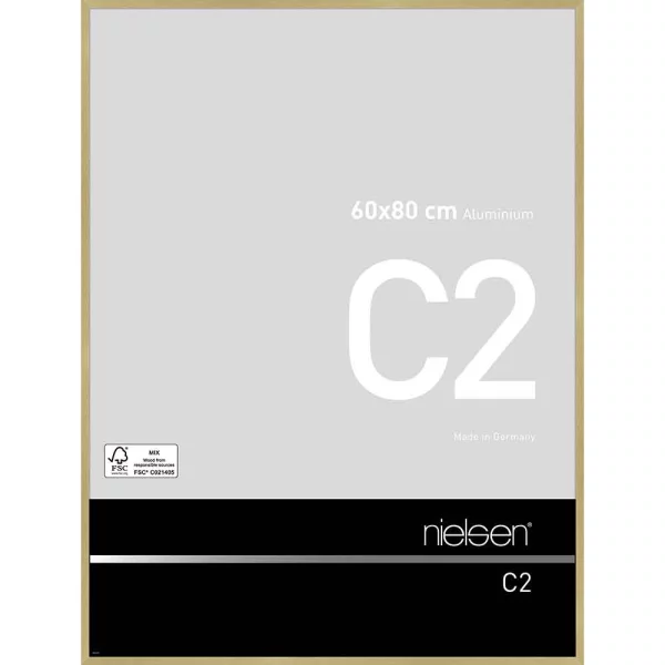 Cadre en aluminium C2 60x80 cm | structure or mat | verre standard (2 mm)